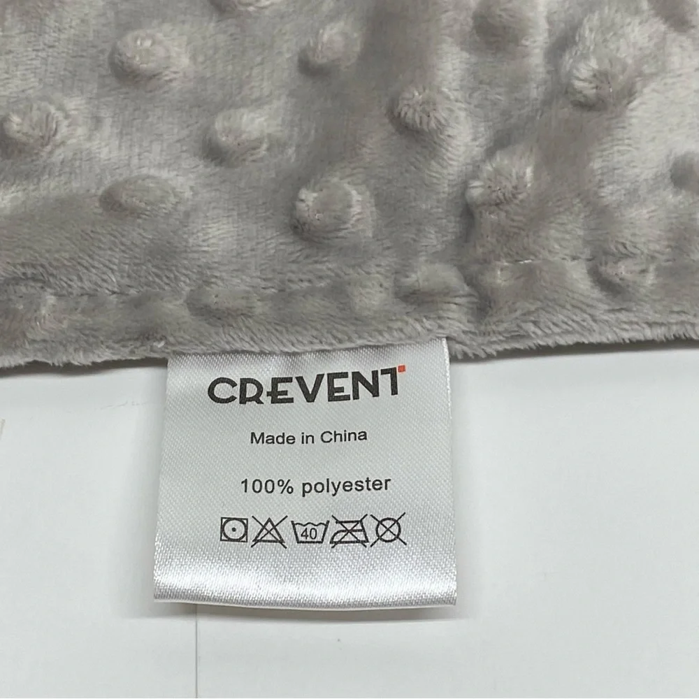 Elephant Lovey Security Blanket Crevent Gray Minky Dots Baby Plush Stuffed Toy